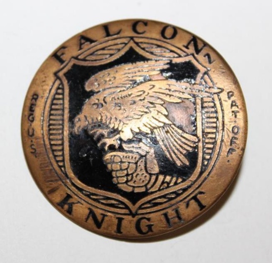 1927-1928 Falcon Knight Radiator Emblem Badge