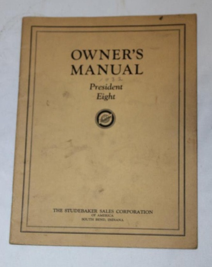 1932 Studebaker President Eight Owners Manual Brochure Book