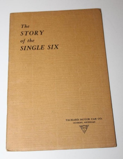 1910's Packard Story of the Single Six Sales Brochure Book