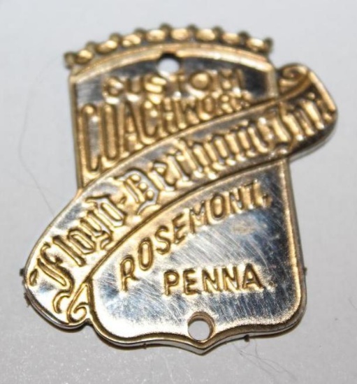 Floyd Derham Coachbuilder Bodytag Emblem Badge
