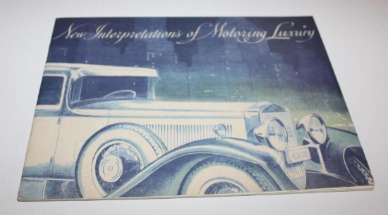 1930 Cadillac Motor Car Co Sales Brochure Book