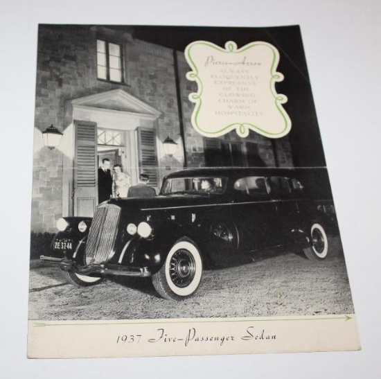 1937 Pierce Arrow Sales Brochure Booklet