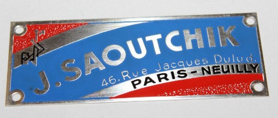 Saoutchik Coachbuilder Bodytag Emblem Badge