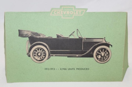 1912-1913 Chevrolet Motor Car Co Advertising Stand-Up Countertop Display