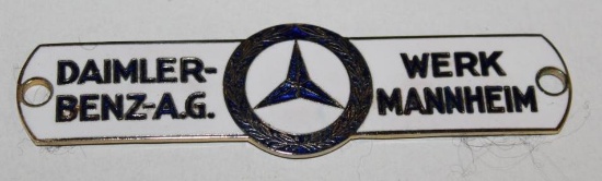 Diamler-Benz Coachbuilder Bodytag Emblem Badge