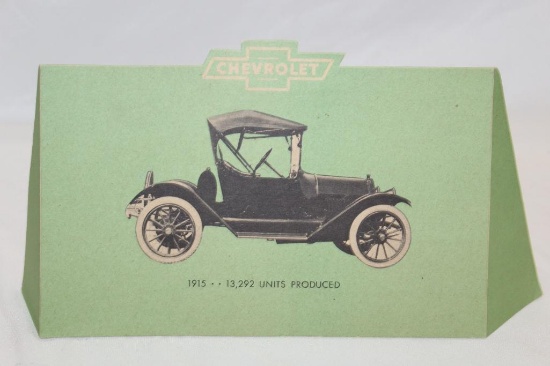 1915 Chevrolet Motor Car Co Advertising Stand-Up Countertop Display