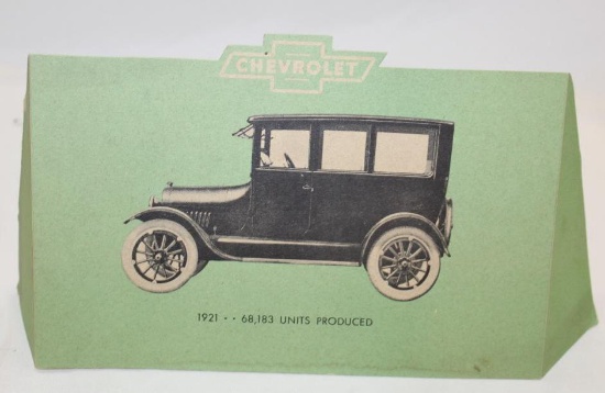 1921 Chevrolet Motor Car Co Advertising Stand-Up Countertop Display