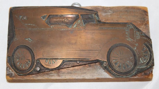 1910's Packard Figural Printers Plate