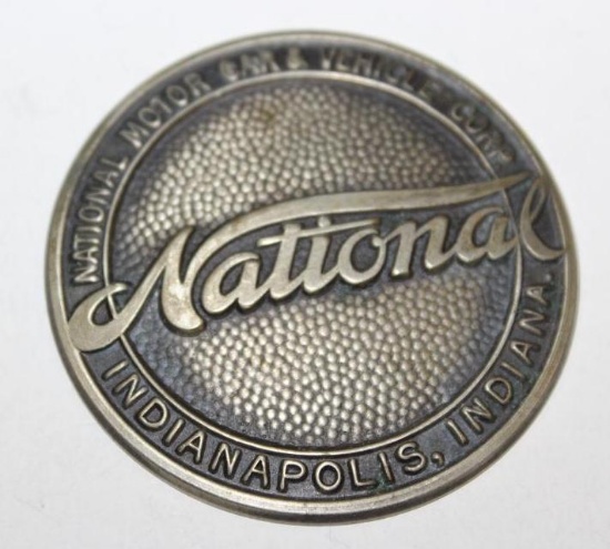 National Motor Car Co of Indianapolis Radiator Emblem Badge