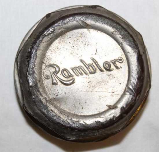 Brass Rambler Motor Car Co Threaded Hubcap