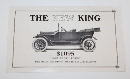 1910's King Motor Car Co Advertising Flyer