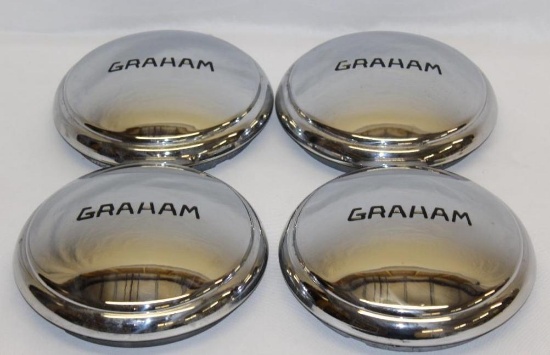 Group of 4 1934 & 1935 Graham Hubcaps