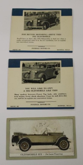 Group of 3 Graphic Oldsmobile Advertising Postcards