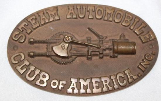 Steam Automobile Club of America Cast Bronze Emblem Badge