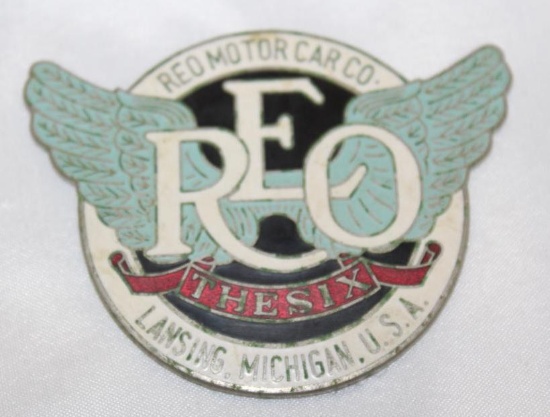 1916-1918 REO The Six Radiator Emblem Badge