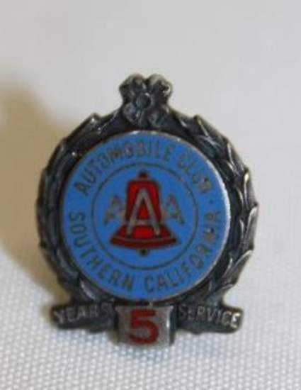 AAA Automobile Club of Southern California 5 Year Service Award Pin Badge