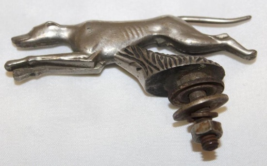 Racing Greyhound Dog Radiator Mascot Hood Ornament