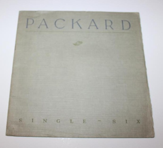 1910's Packard Motor Car Co Single Six Sales Brochure Book
