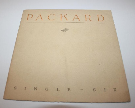 1922 Packard Motor Car Co Single Six Sales Brochure Book
