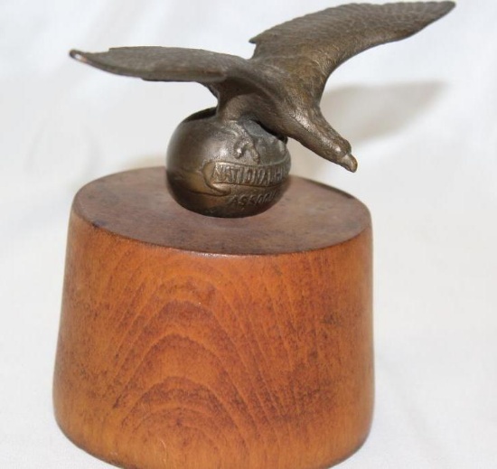 National Highway Association Eagle Radiator Mascot Hood Ornament