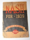 1939 Nash Motor Car Co Owners Manual Book