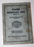 1928 Nash Special Six Series 330 Owners Information Book