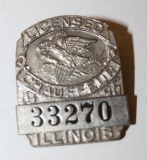 1946 Illinois Registered Chauffeur Pin Badge