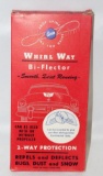 NOS Hood Windshield Reflector w/ Propellor Whirl Way Hood Ornament