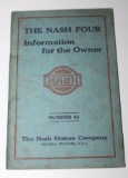 1923 Nash Four Owners Information Book