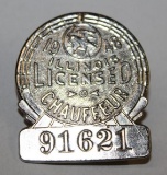 1948 Illinois Registered Chauffeur Pin Badge