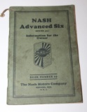 1929 Nash Advanced Six Series 460 Owners Manual Book