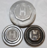 Group of 3 Hupmobile Motor Car Co Threaded Hubcaps
