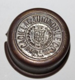 Early Cadillac Automobile Co Brass Threaded Hubcap