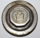 Brass Cadillac Motor Car Co Threaded Hubcap