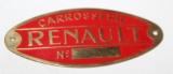 Renault Carrosserie Coachbuilder Emblem Badge