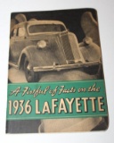 1936 Nash Lafayette Information Fact Book