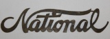 National Motor Car Co Brass Radiator Script Emblem