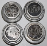 Group of 4 Oldsmobile Motor Car Co Threaded Hubcaps