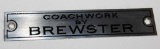 Brewster Coachbuilder Bodytag Emblem Badge