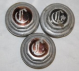Group of 3 Chrysler Motor Car Co Threaded Hubcaps