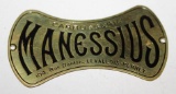 Manessius Coachbuilder Bodytag Emblem Badge