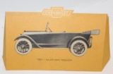 1920 Chevrolet Motor Car Co Advertising Stand-Up Countertop Display