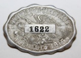 1915 Illinois Registered Chauffeur Pin Badge