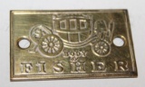 Fisher Body Coachbuilder Bodytag Emblem Badge
