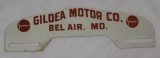 Studebaker Advertising License Plate Topper Gildea Motor Co of Bel Air MD