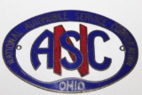 National Automobile Service Corp of Ohio Auto Club Radiator Emblem Badge