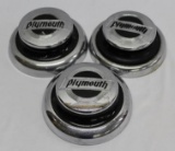 Group of 3 1920's-1930's Plymouth Motor Car Co Hubcaps