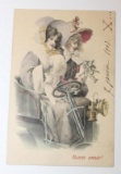 1902 Women Motorists Graphic Advertising Postcard France