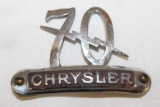 1929-1931 Chrysler 70 Radiator Emblem Badge