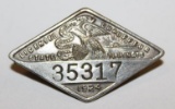 1924 Illinois Registered Chauffeur Pin Badge